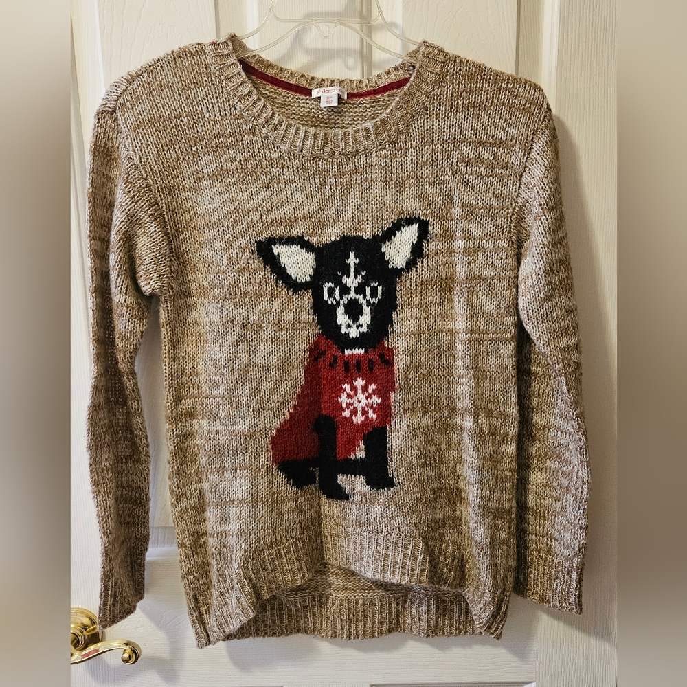 Xhilaration Black Chihuahua Sweater Size S Oversized Womens